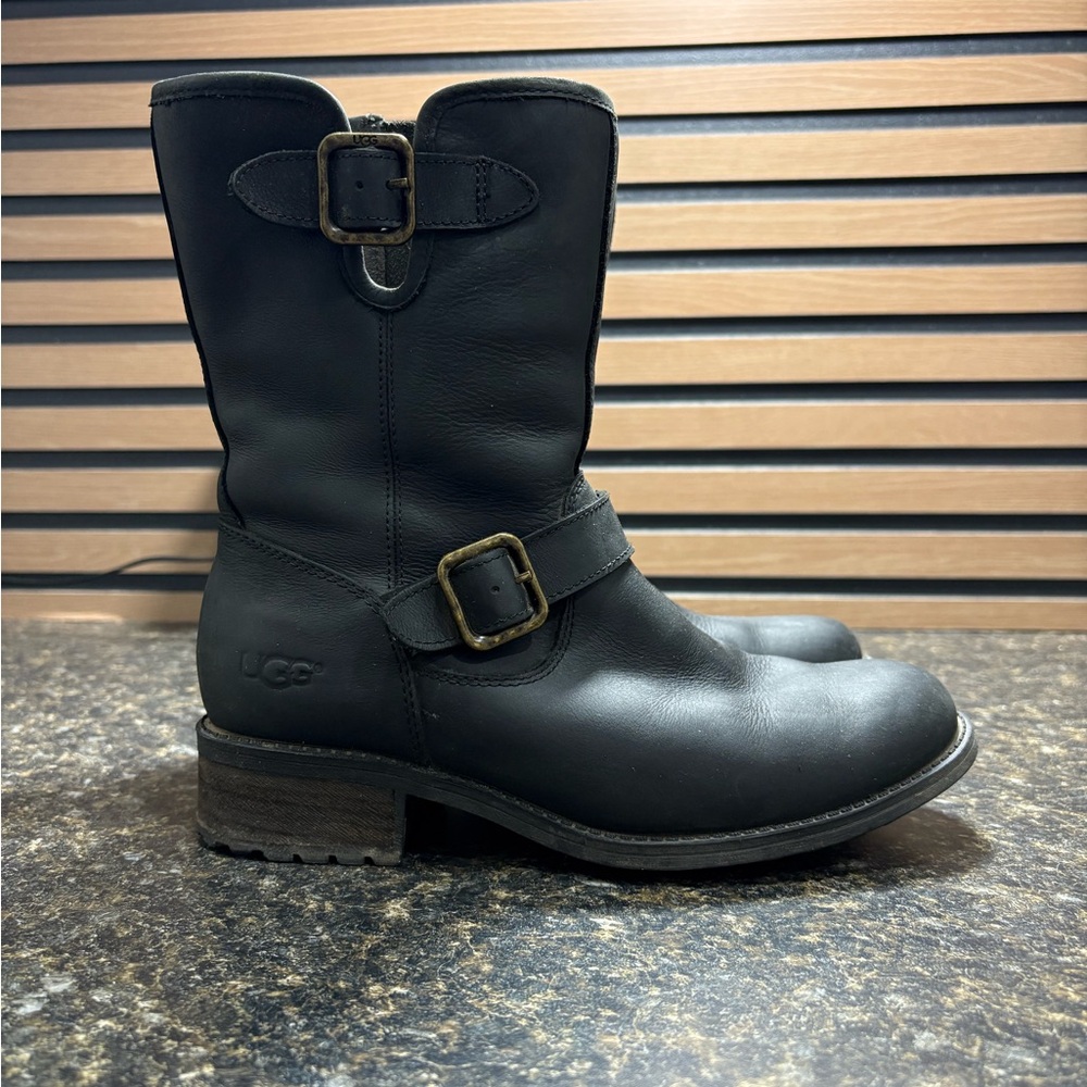 UGG Women's Black Moto Boots